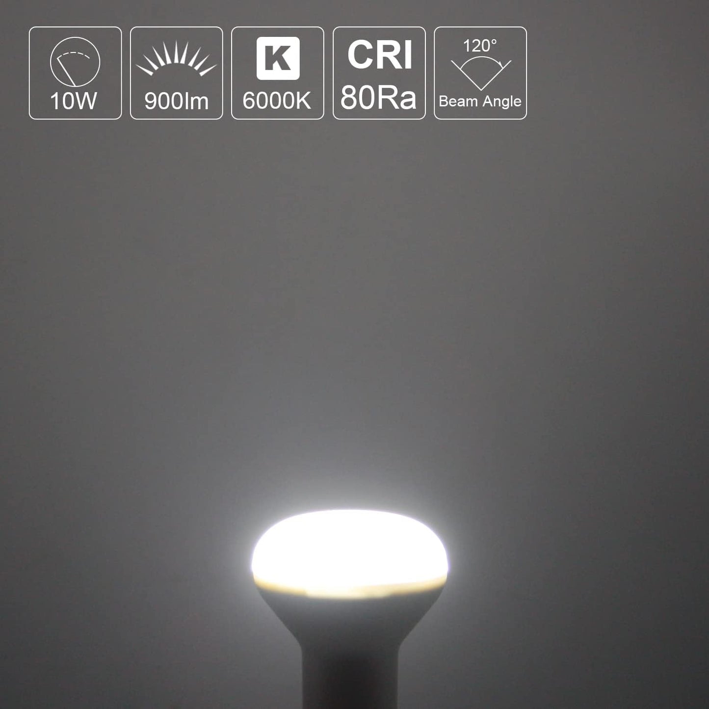 10W LED R63 E27 White 6000K Spotlight Pack of 6