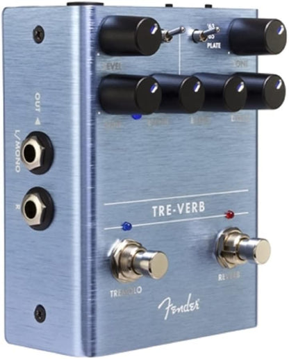 Fender Tre-Verb Digital Reverb & Tremolo Pedal – Vintage Amp Tone, 9V DC