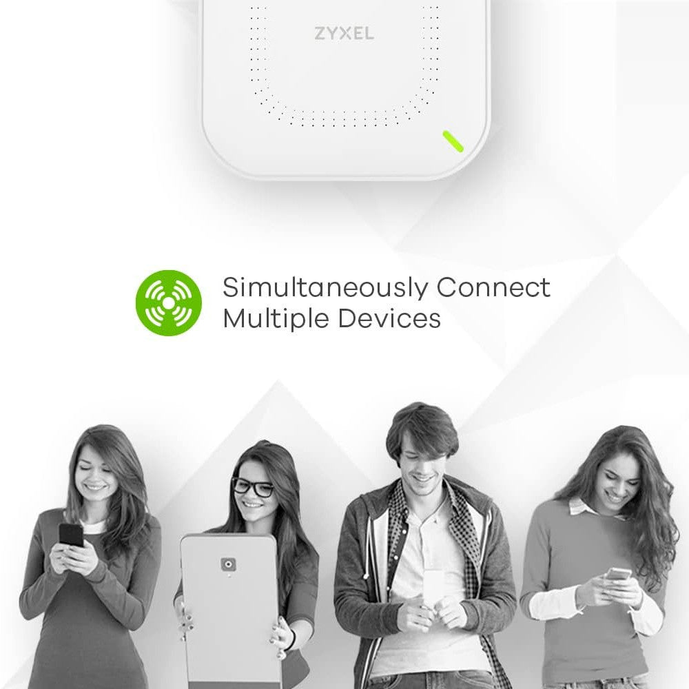 Zyxel Multi-Gig WiFi 6 AX3000 PoE Access Point with 2.5G Uplink and 3x3+2x2 MU-MIMO Antenna