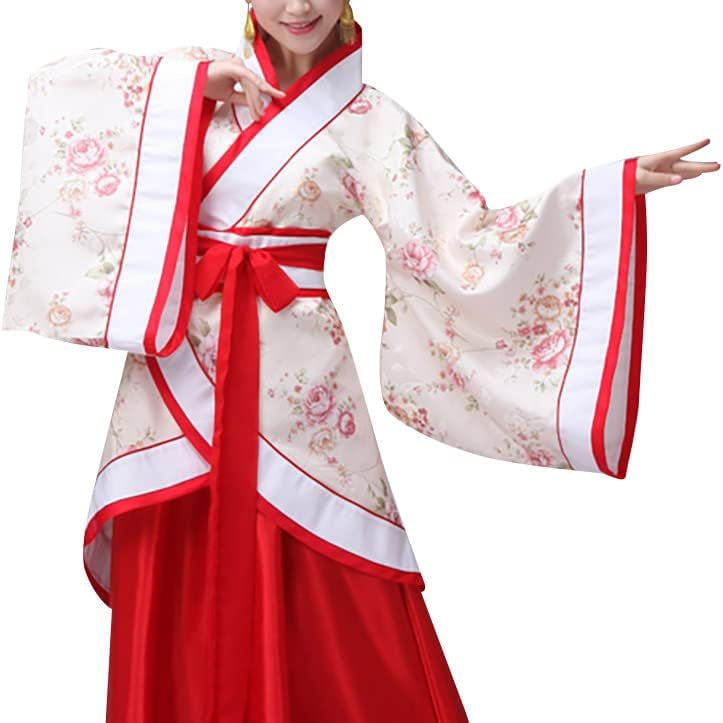 Elegant Floral Hanfu Dress for Women – Traditional Chinese Han Dynasty Style
