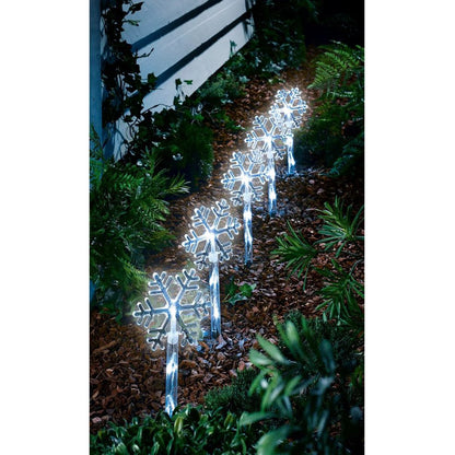 LIVARNO Home LED Christmas Pathway Lights, Cold White, 15-LED