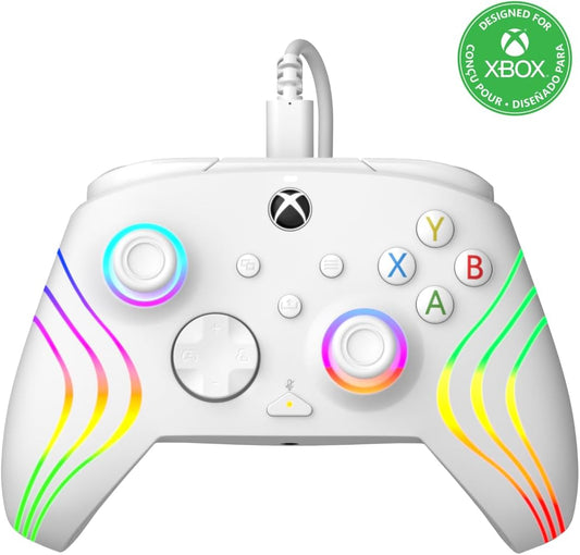 PDP Afterglow XBX Wave Wired Controller – Custom RGB LED White