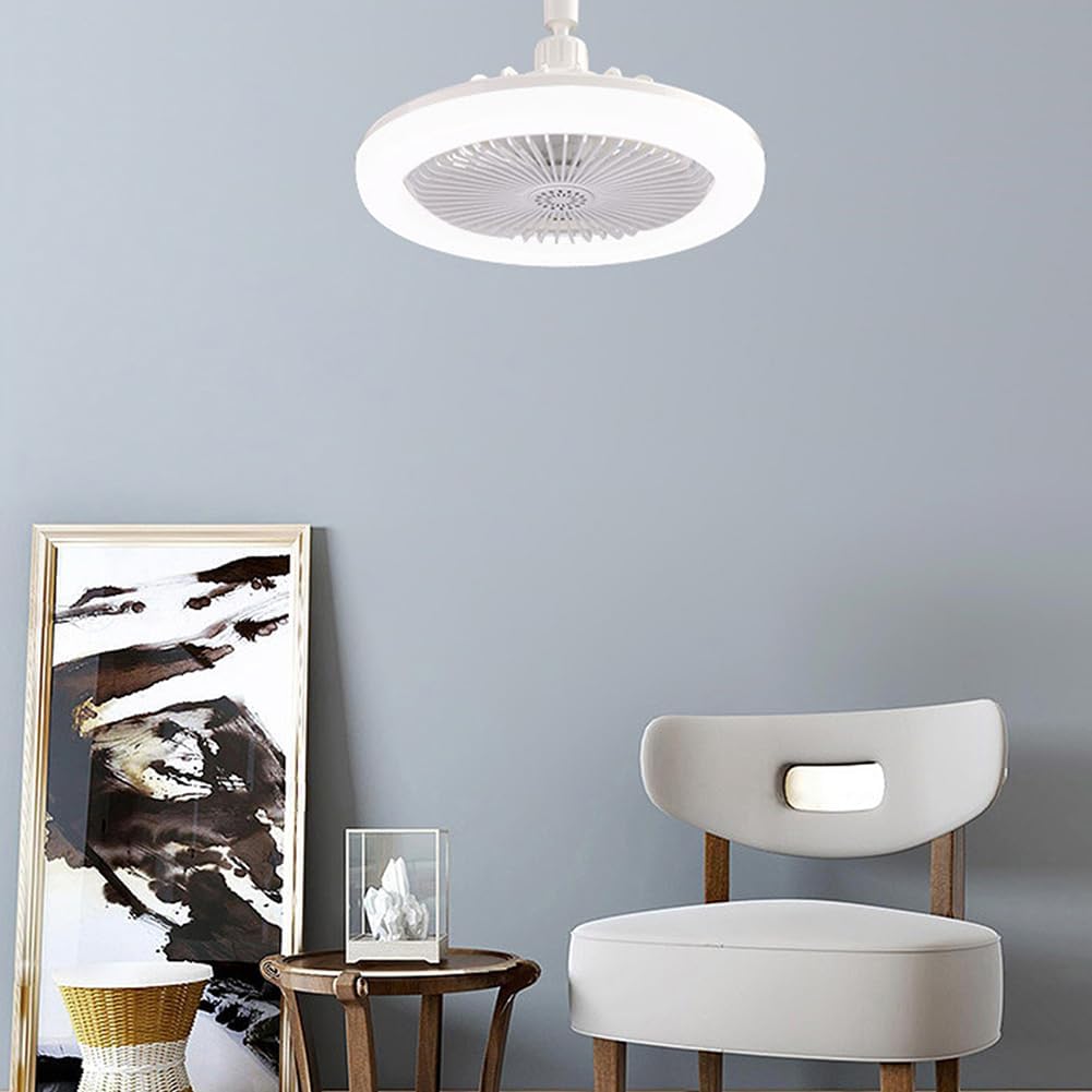 Umikk Ceiling Fan with Light Remote Control Timer 28 cm White 40 W