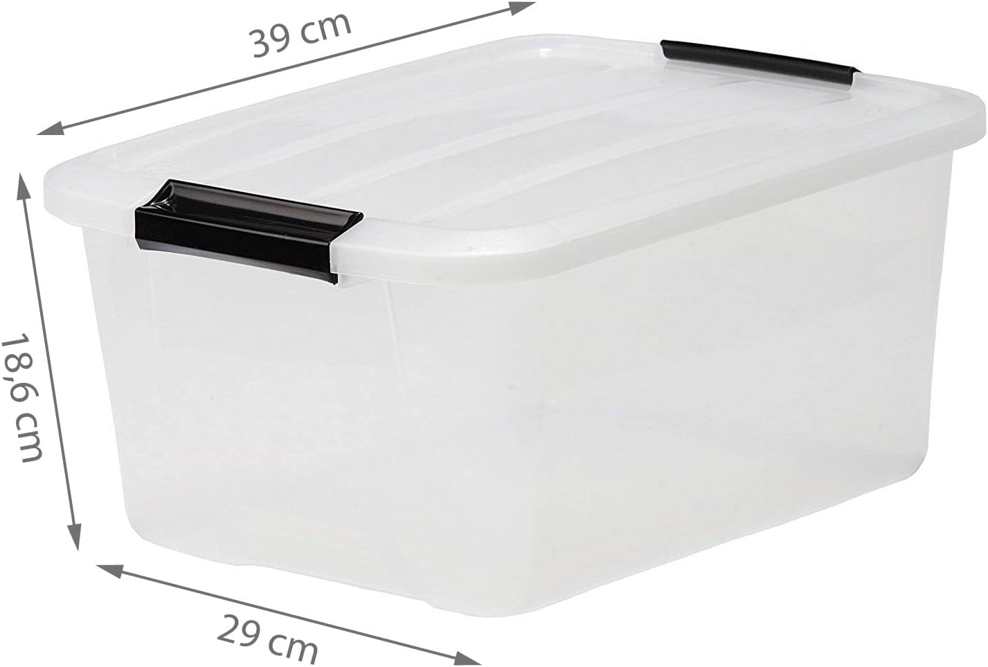 Iris Ohyama Top Box Transparent Storage 15L