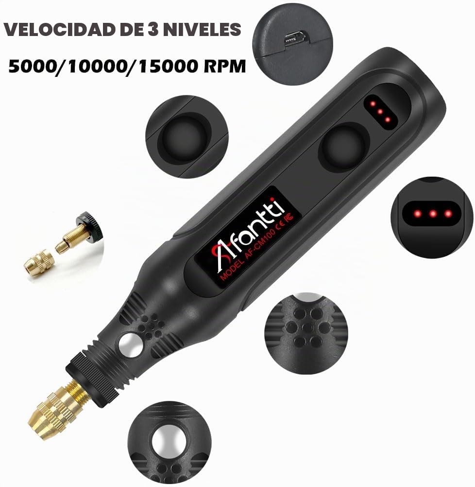 Afantti AF-CM100 Cordless Rotary Tool Kit 101-Piece Set