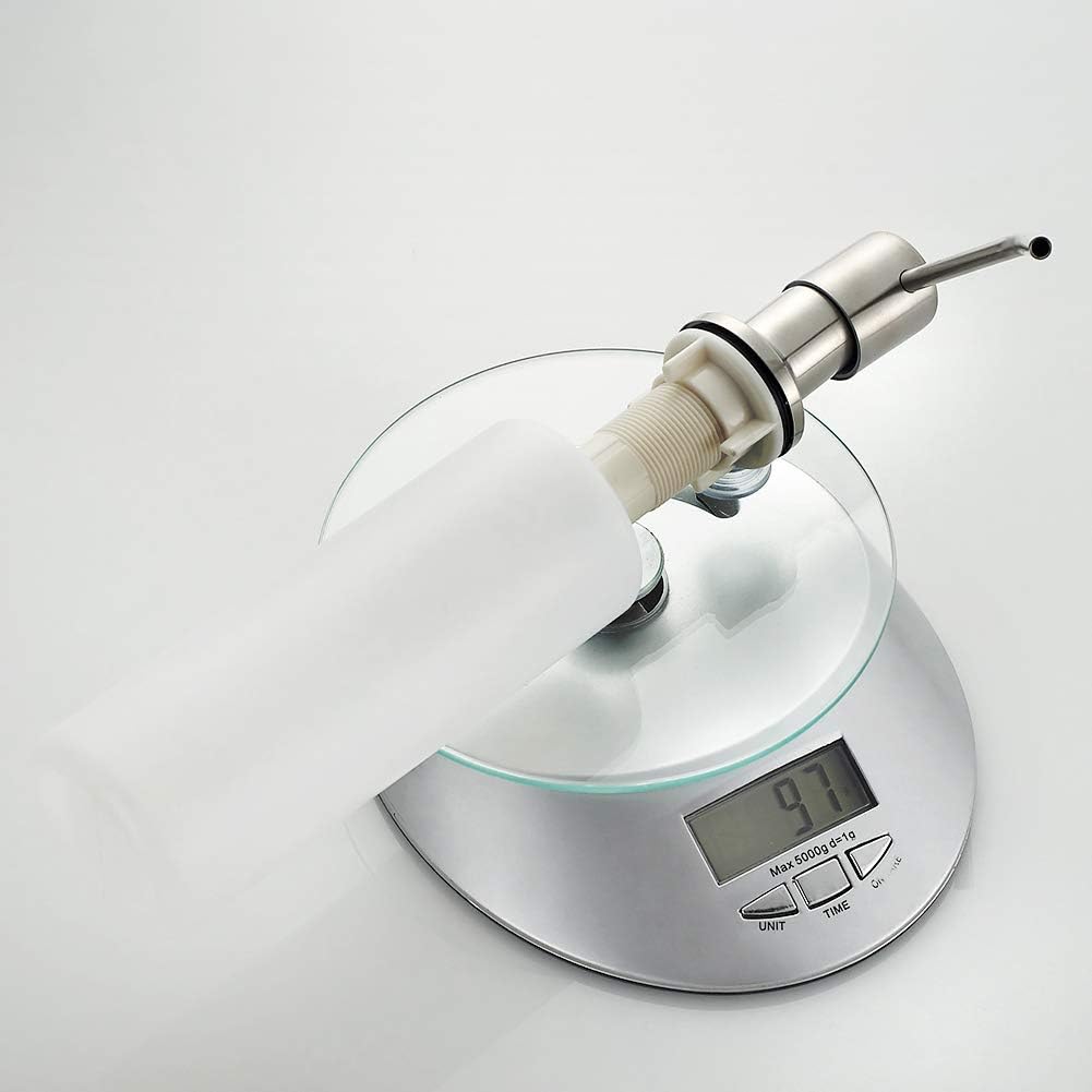 Ibergrif M34027 Kitchen Sink Built-in Soap Dispenser, 400ml Stainless Steel 360° Rotation Nozzle