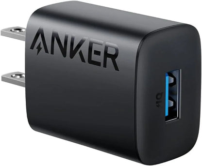 Anker 12W USB‑A Wall Charger for iPhone, Android, Galaxy – Black - Gomix Brands Outlet