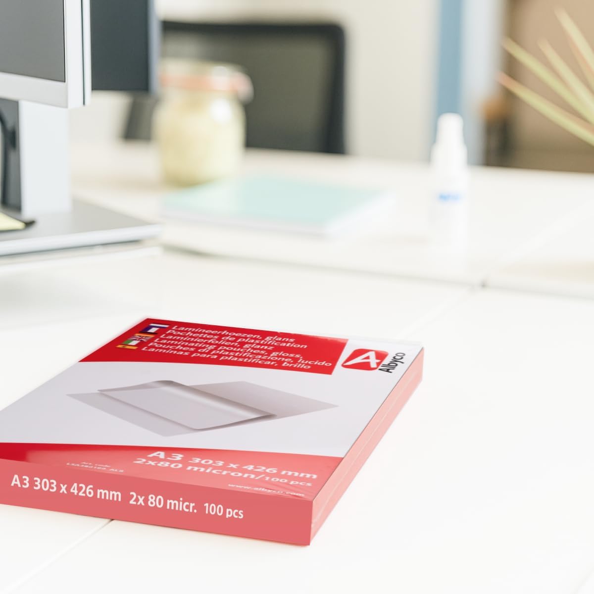 Albyco A3 Glossy Laminating Pouches 160 Micron Pack of 100
