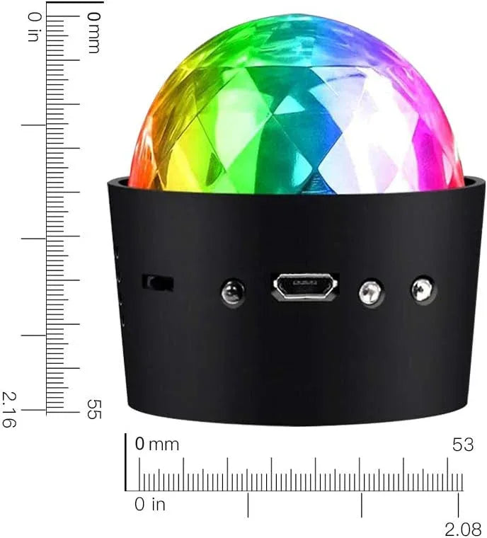 ASFSKY Mini DJ Disco Ball Light USB Rechargeable Sound‑Activated - Gomix Brands Outlet