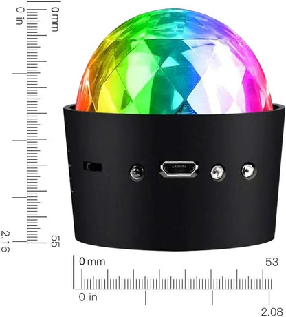 ASFSKY Mini DJ Disco Ball Light USB Rechargeable Sound‑Activated - Gomix Brands Outlet