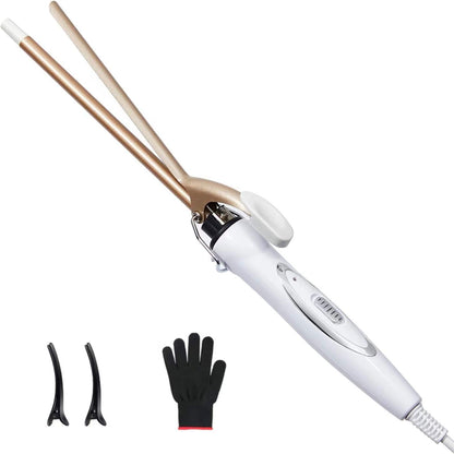 Reyke Mini Ceramic Curling Iron 9mm White Gold JK-B006-DE