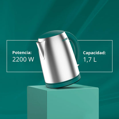 Kubo 1.7L Stainless Steel Electric Kettle with 360° Base