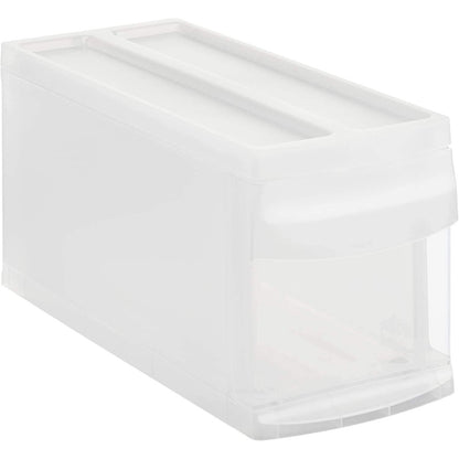 Rotho Systemix Transparent Drawer Box Small – Stackable Plastic Organizer