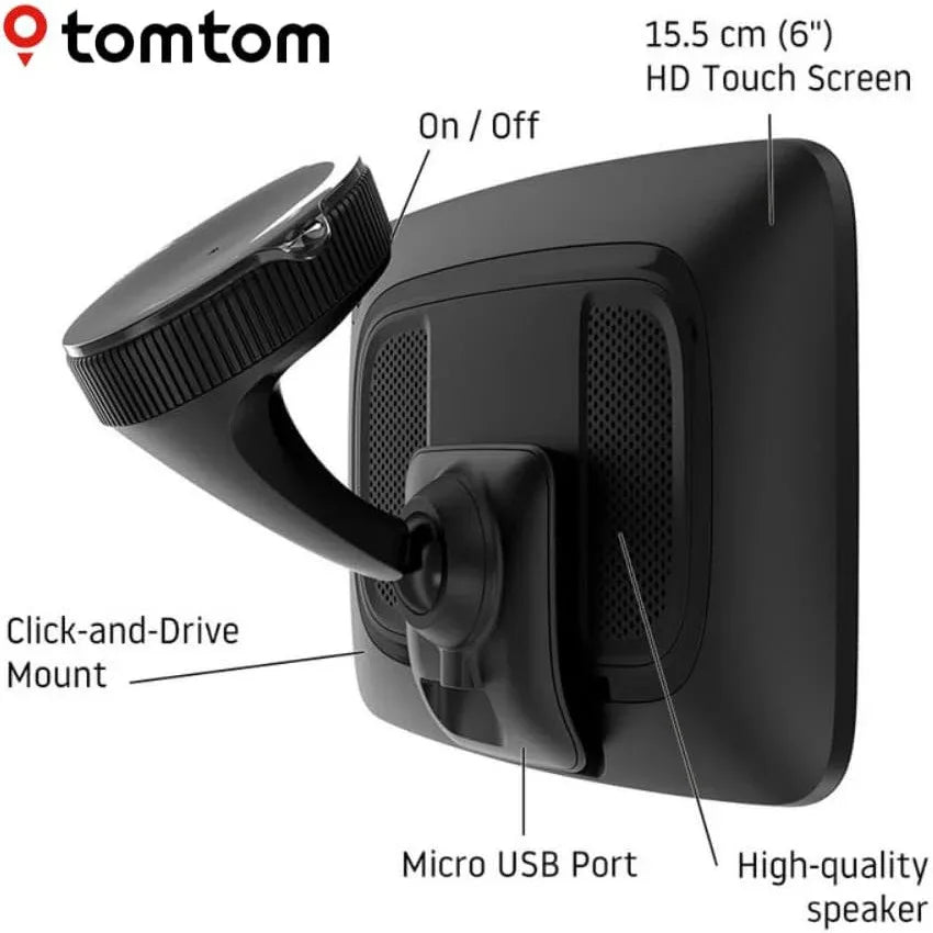Tomtom Types TomTom GO Discover 6‑Inch Car Sat Nav with Traffic, Wi‑Fi – Gomix ...