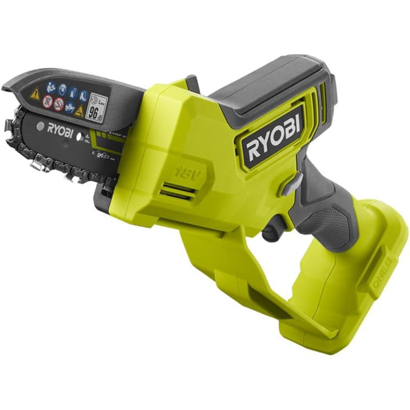 RYOBI 18V ONE+ Brushless One-Handed Cordless Chainsaw 10cm Blade