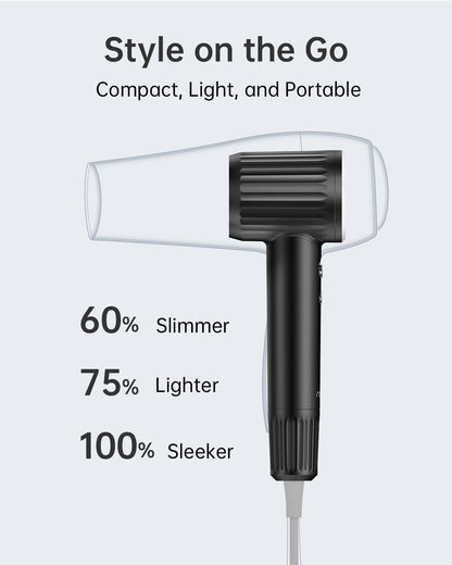 Laifen Retro High-Speed Ionic Hair Dryer with 110,000 RPM Motor for Fast Drying