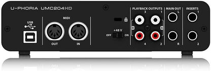 Behringer UMC204HD 2x4 USB Audio/MIDI Interface with Midas Preamps