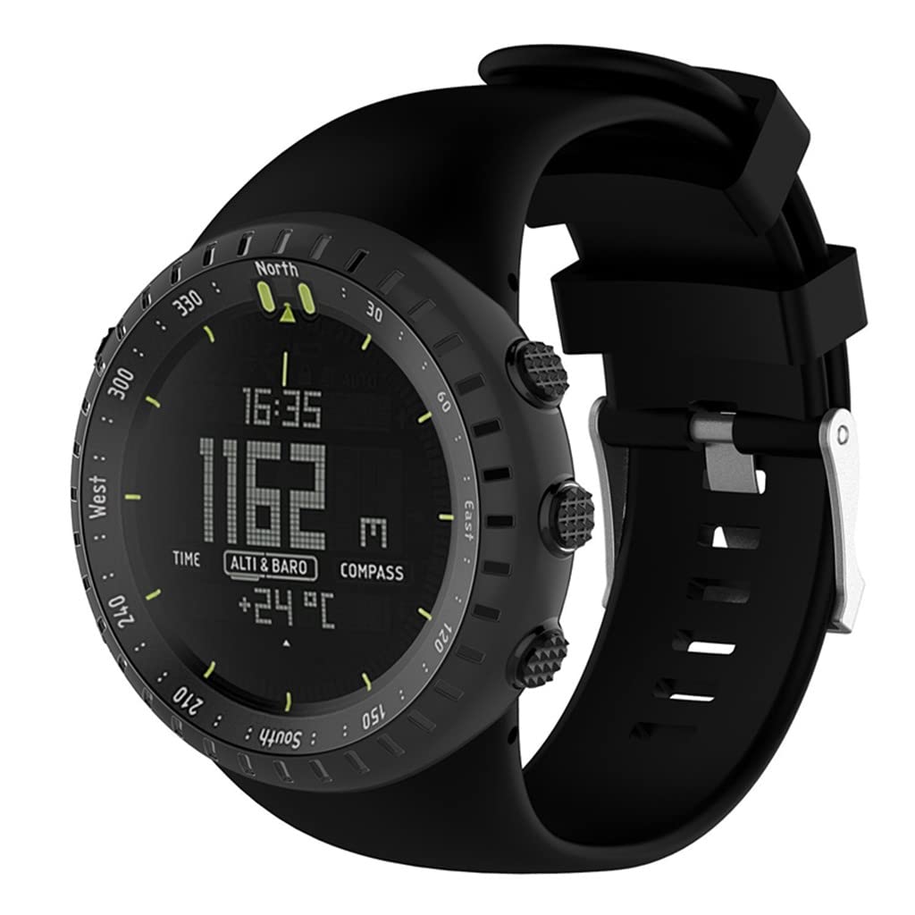 MYADDICTION Silicone Wristband Strap for Suunto All Black