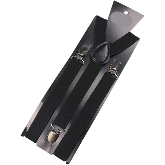 Adjustable Y-Back Suspenders for Men and Women, Elastic Work Pants Clip-On Braces