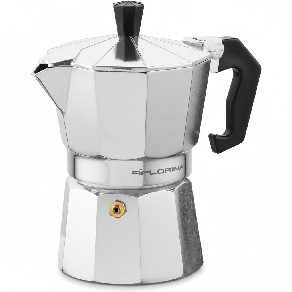 Florina Grande Italian Coffee Maker 135ml Silver