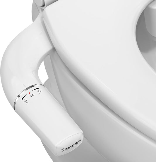 Ultra Slim Dual Nozzle Bidet Attachment for Toilet – Adjustable Water Pressure – SAMODRA