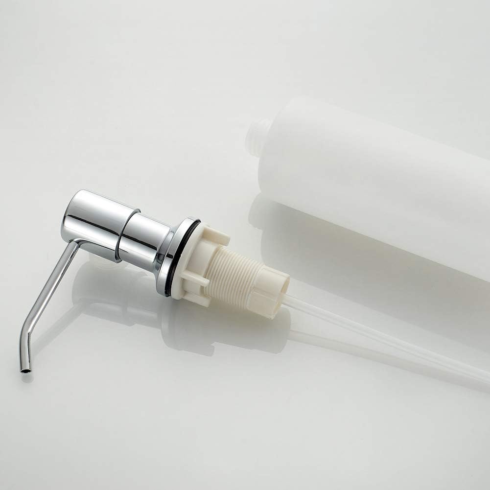 Ibergrif M34027 Kitchen Sink Built-in Soap Dispenser, 400ml Stainless Steel 360° Rotation Nozzle