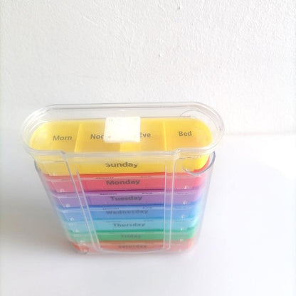 Enakshi 4‑Weekly Pill Organizer with 28 Color‑Coded Compartments – Travel‑Friendly