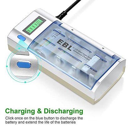 EBL Universal LCD Battery Charger with Discharge Function
