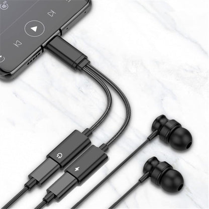 Ownkim 2-in-1 Dual USB-C Audio and Charging Adapter 60W