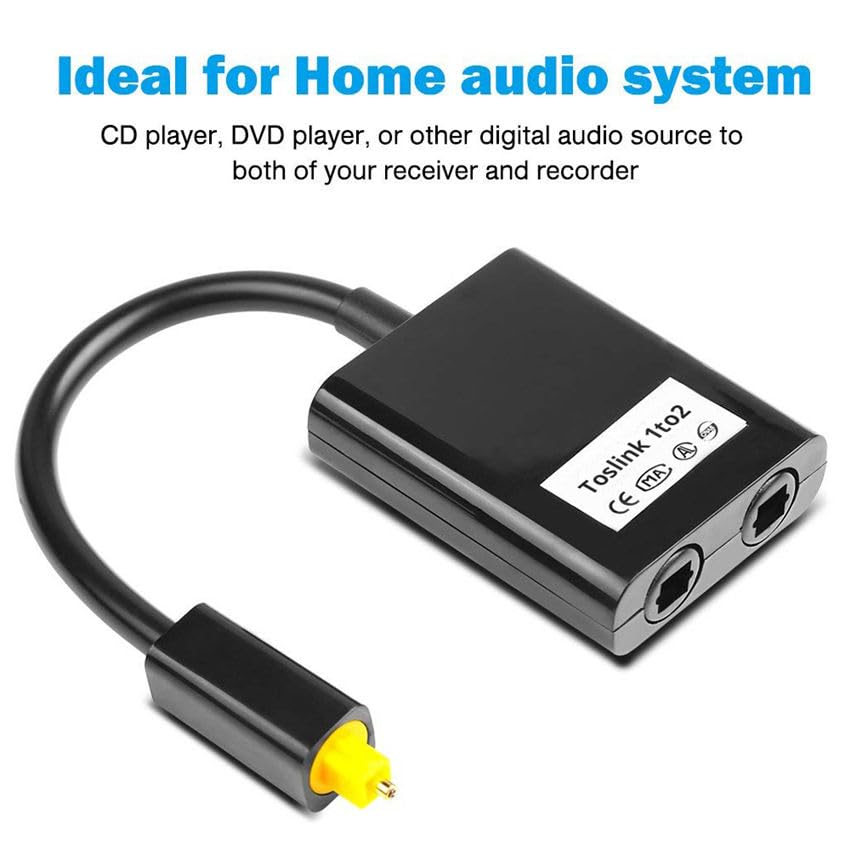 FORIDA Toslink Optical Audio Splitter 1 in 2 Out