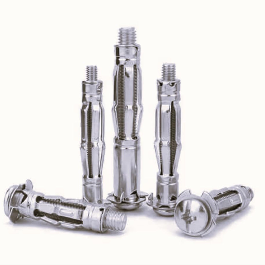 Heavy Duty Zinc Plated Steel Molly Bolt 5x52mm Anchor Set