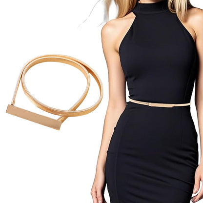 Elegant Gold Daisy Metal Waist Belt Adjustable Buckle Chain for Dresses Jeans