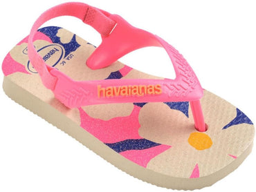 Havaianas Baby Mini Me Beige Tongue Sandals for Girls