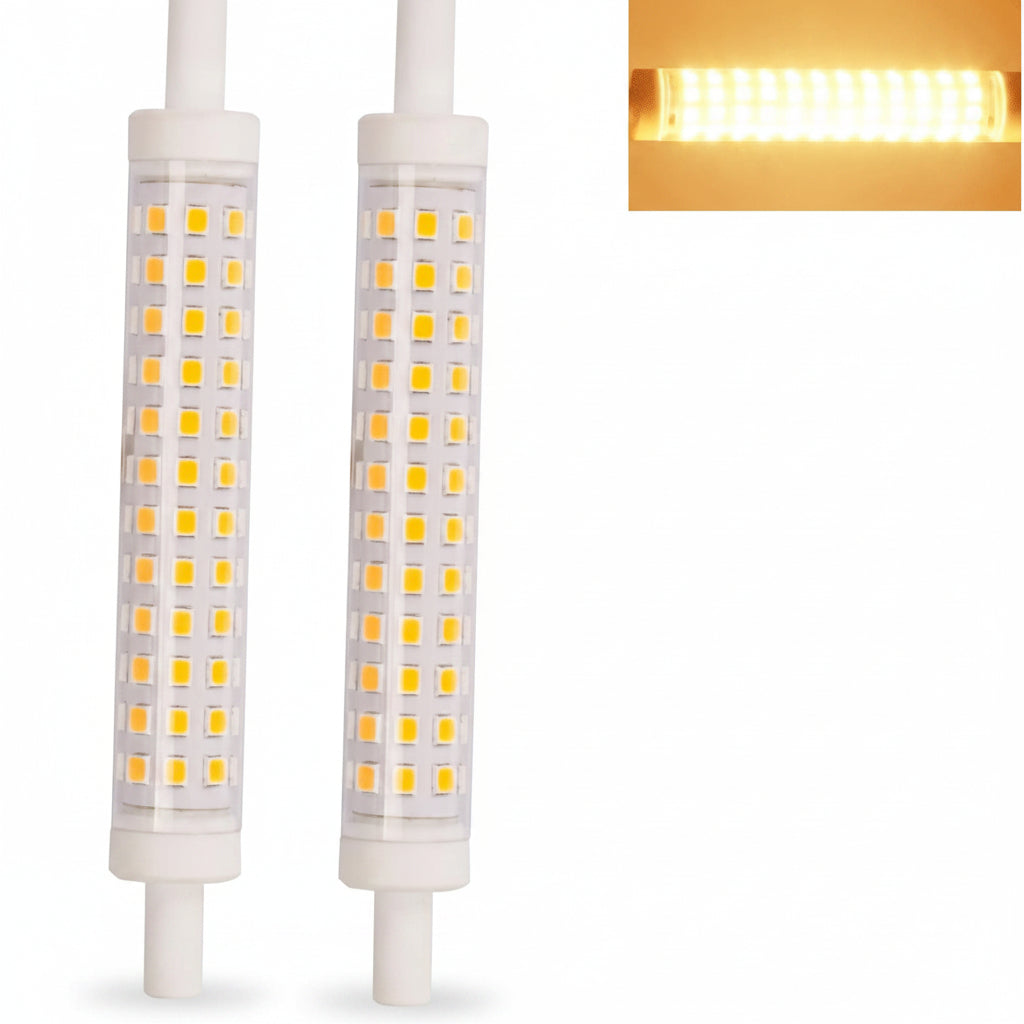 BAOMING R7S LED Bulb 118mm 10W Dimmable 900lm 2700K Warm White 75W Equivalent 2-Pack