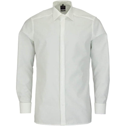 OLYMP Luxor Modern Fit Beige Poplin Long Sleeve Gala Shirt