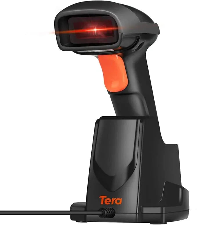 Tera Wireless 1D Barcode Scanner with USB Charging Cradle 6100 - Gomix Brands Outlet
