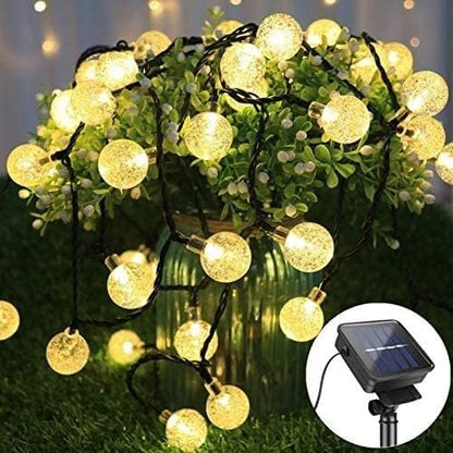 Solar Crystal Ball LED Fairy String Lights
