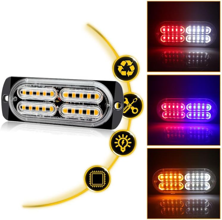 SHANJIA LED-20T 20LED Car Side Marker Lights 4-Pack