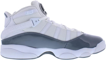 Jordan 6 Rings Men's White/Cool Grey Basketball Sneakers Size 7.5