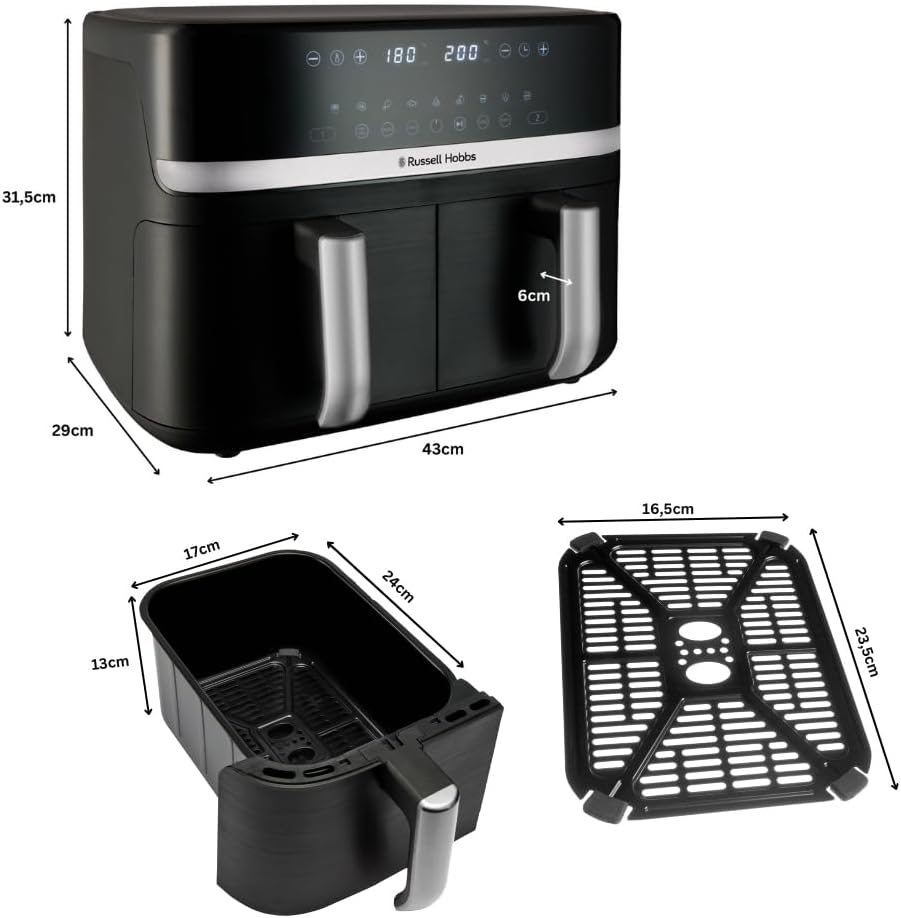 Russell Hobbs Satisfry 27681-56 Air Fryer 9L 2800W Black