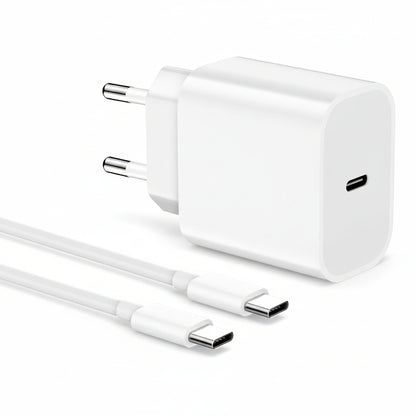 INTPIHP 25W European Travel USB C Wall Charger with 2m Cable RLC-381