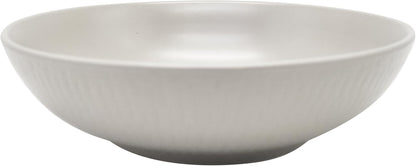 ECHTWERK Vintage Blanka 18-Piece Stoneware Dinnerware Set for 6, Cream Embossed