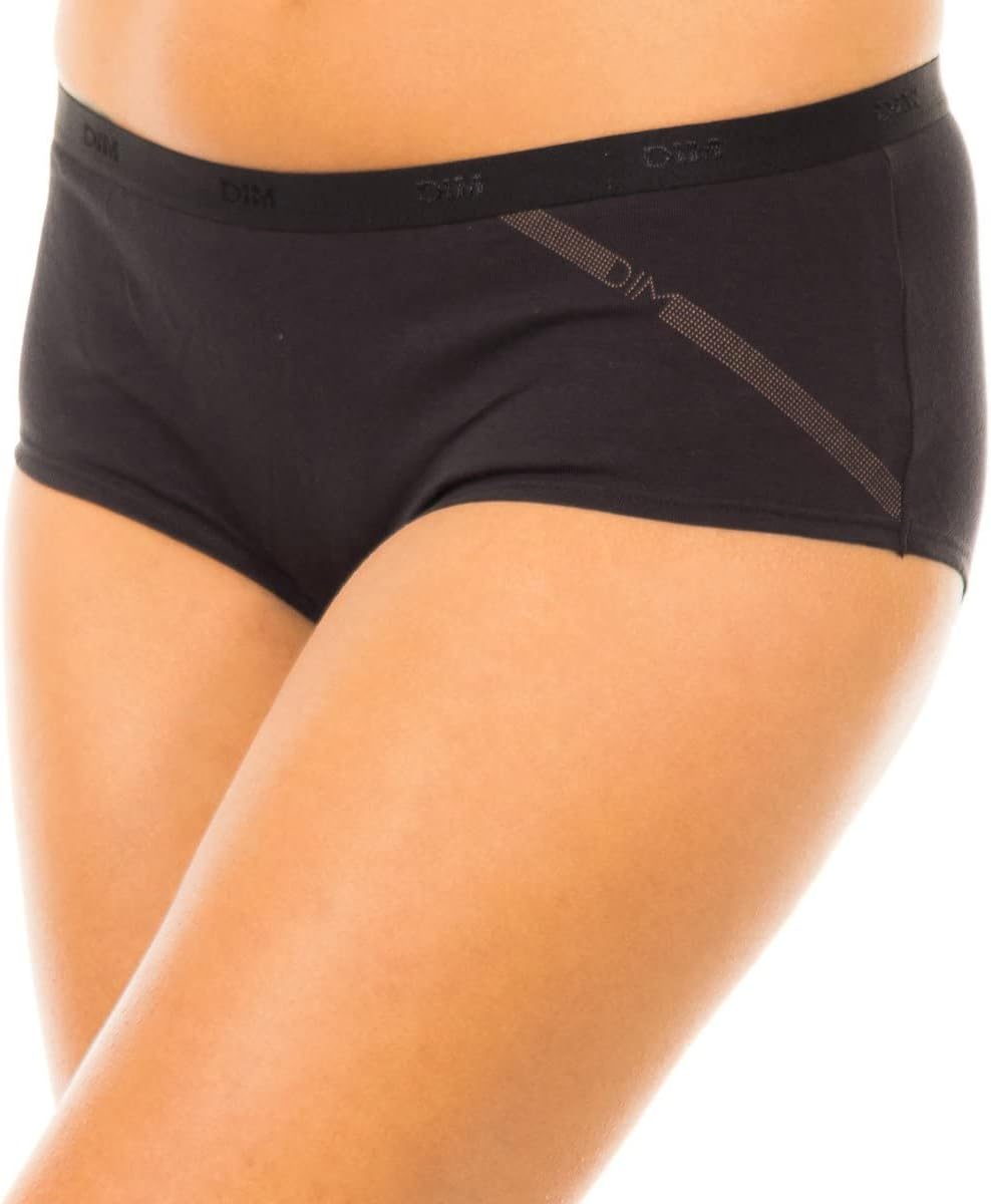 DIM Women's Cotton-Spandex Boxer Shorts Pack of 3 Comfortable Underwear