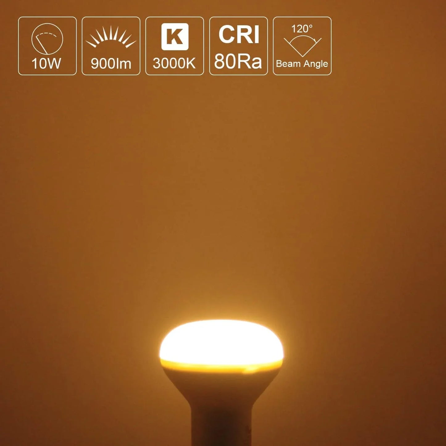 BHMAOYN 10W E27 R63 LED Spotlight Warm White 3000K - Gomix Brands Outlet