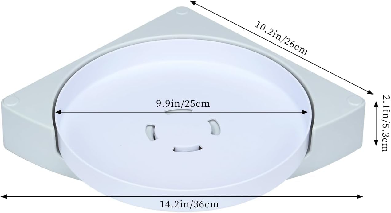 Le Daizy 360° Rotating Corner Shower Shelf – No-Drill Organizer