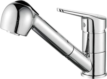 Ibergrif Roma Chrome Kitchen Faucet with Pull-Out Sprayer Extendable Hose - Gomix Brands Outlet