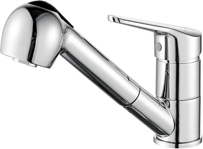 Ibergrif Roma Chrome Kitchen Faucet with Pull-Out Sprayer Extendable Hose - Gomix Brands Outlet
