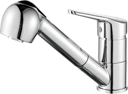 Ibergrif Roma Chrome Kitchen Faucet with Pull-Out Sprayer Extendable Hose - Gomix Brands Outlet