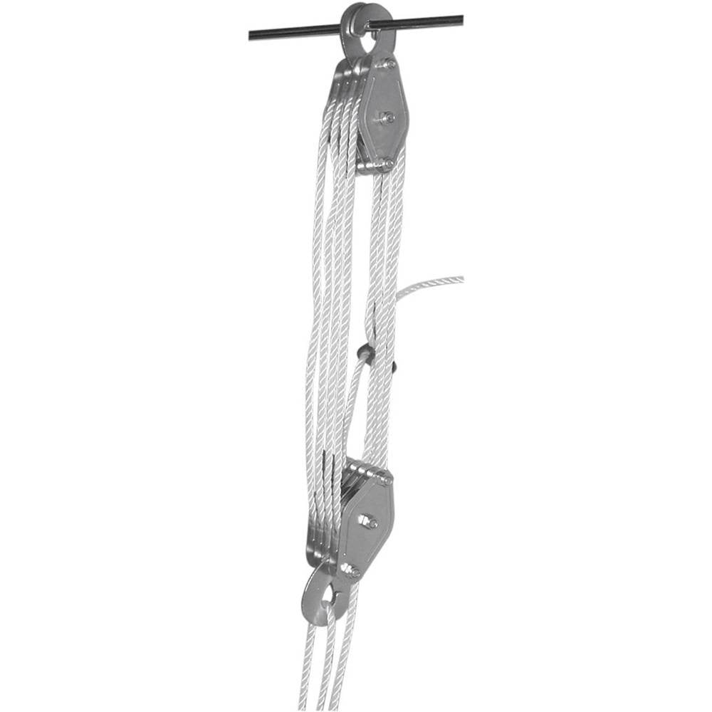 Heavy-Duty Pulley Hoist with 8 Guide Pulleys, 660 lbs Lifting Capacity
