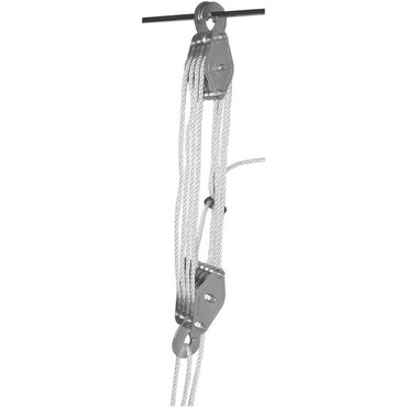 Heavy-Duty Pulley Hoist with 8 Guide Pulleys, 660 lbs Lifting Capacity